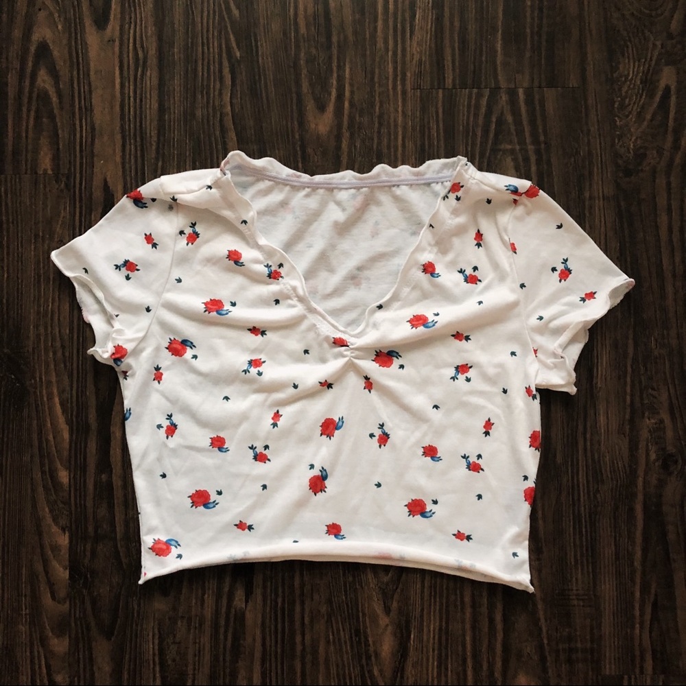 floral cropped top